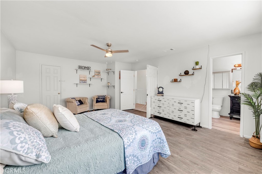 Primary Bedroom Refreshed Using Seller's Furnishings