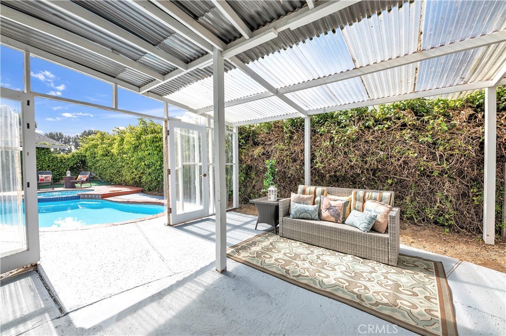 Anchor Point Hideaway outdoor lounge staged for relaxation by the pool