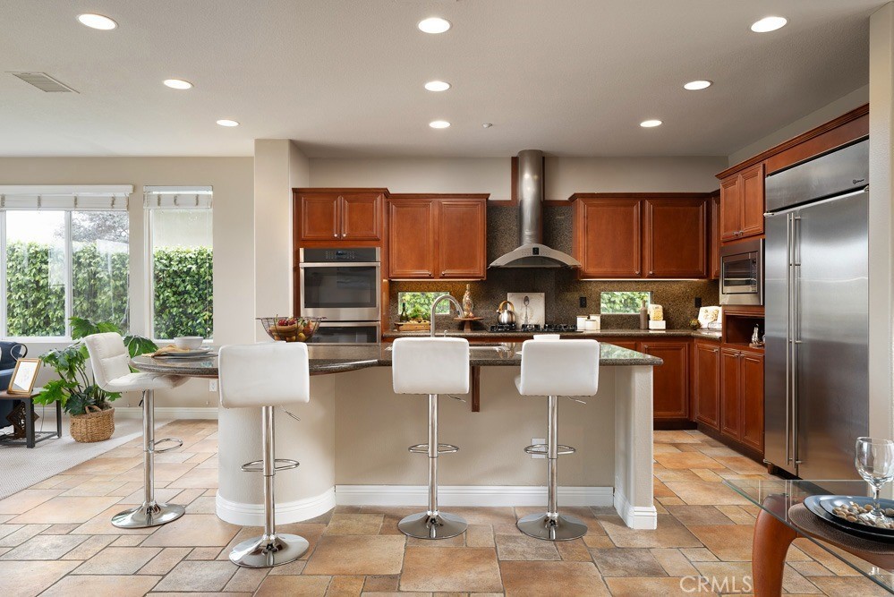 Cresta View Estate gourmet kitchen with bar seating