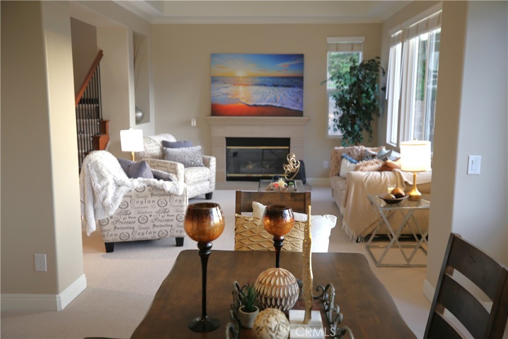 Elegant Living Room with Fireplace