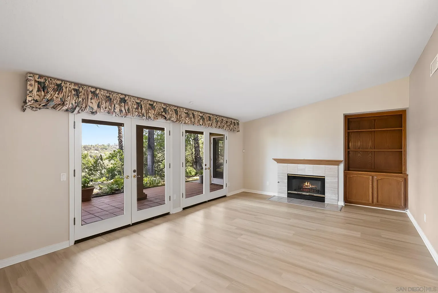 Before: Stark living space with unbalanced visual weight