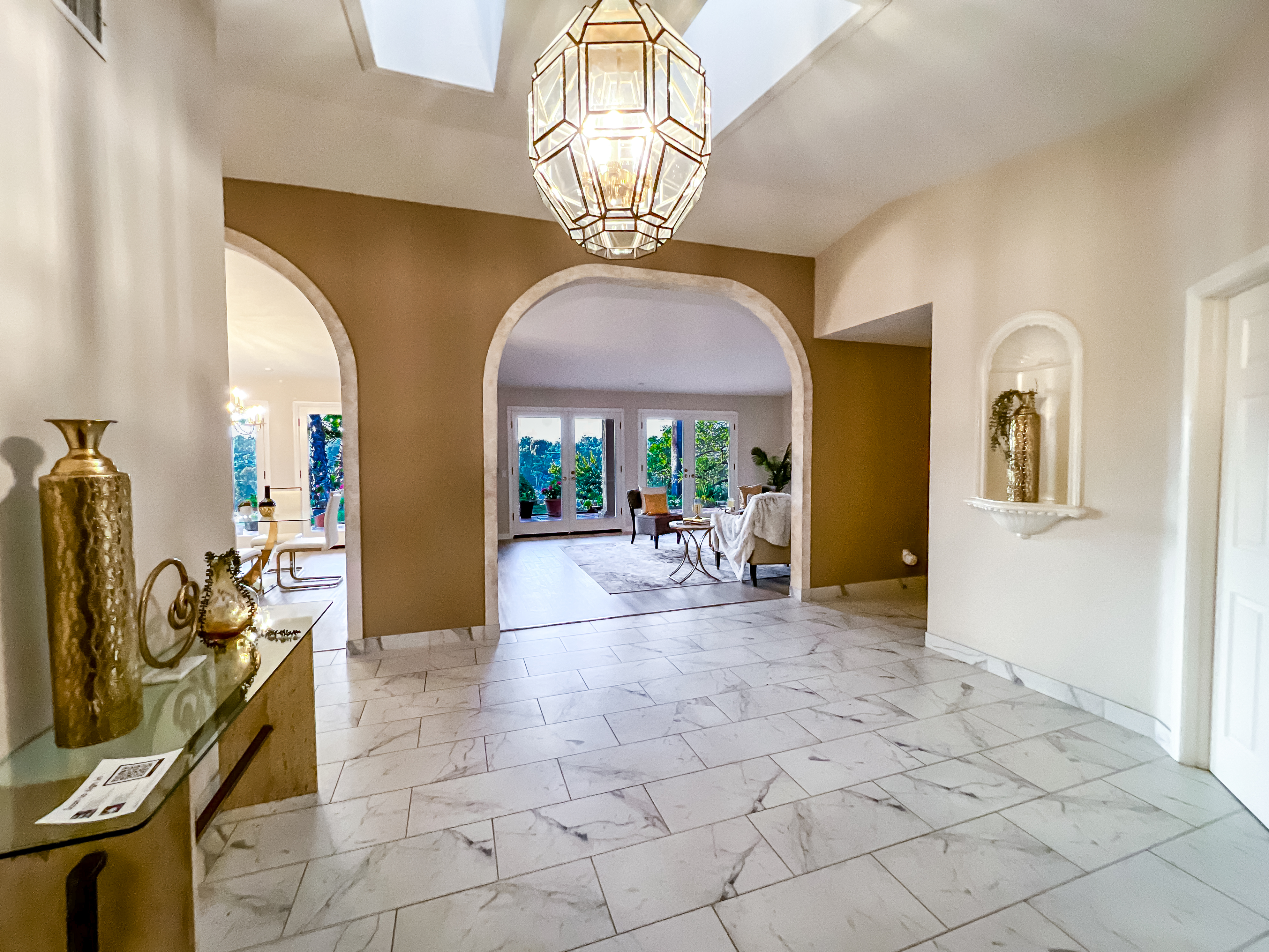 Monte Fuego Ranch hallway framed with subtle decor to guide flow